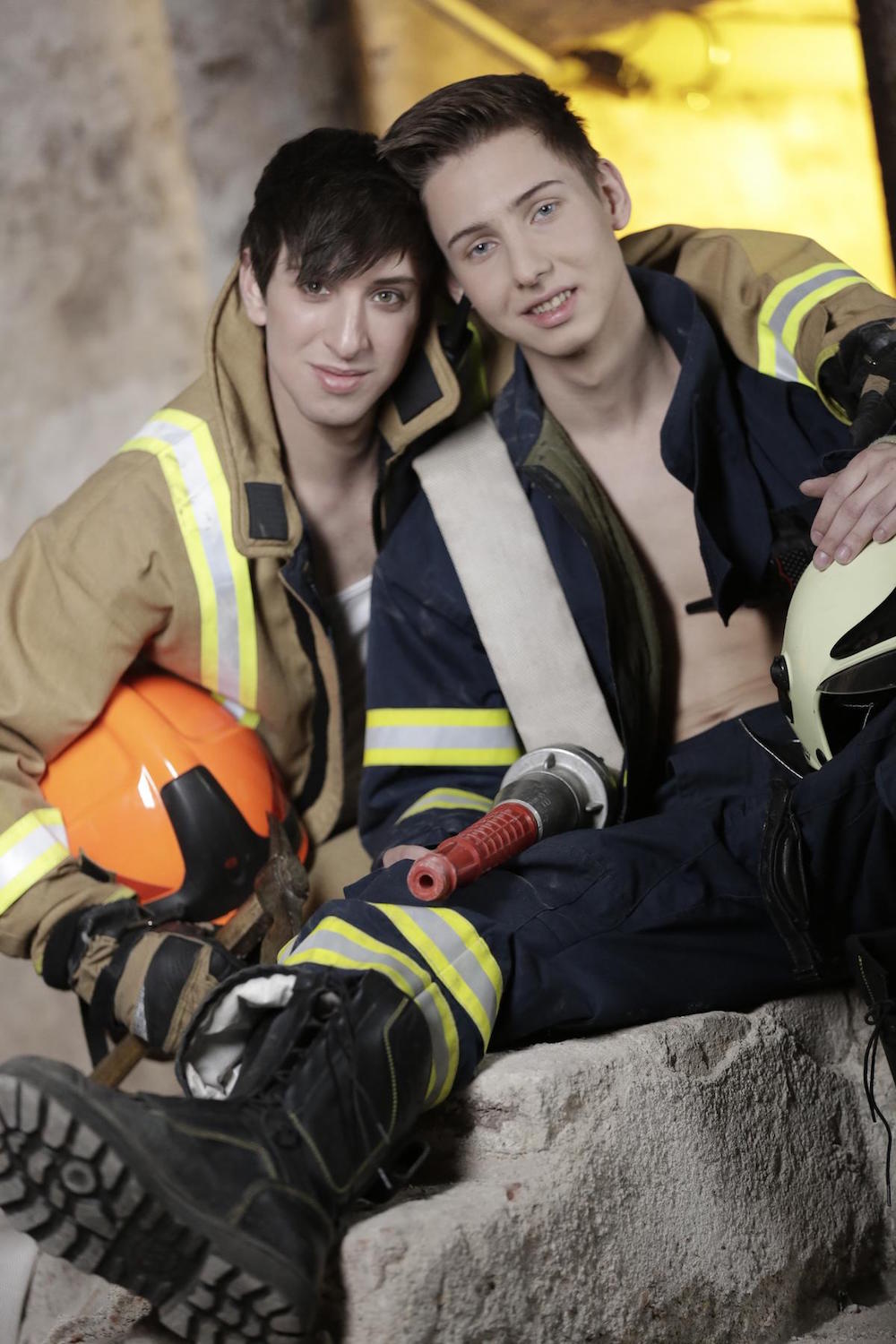 Firefighter twink flip fucking 1